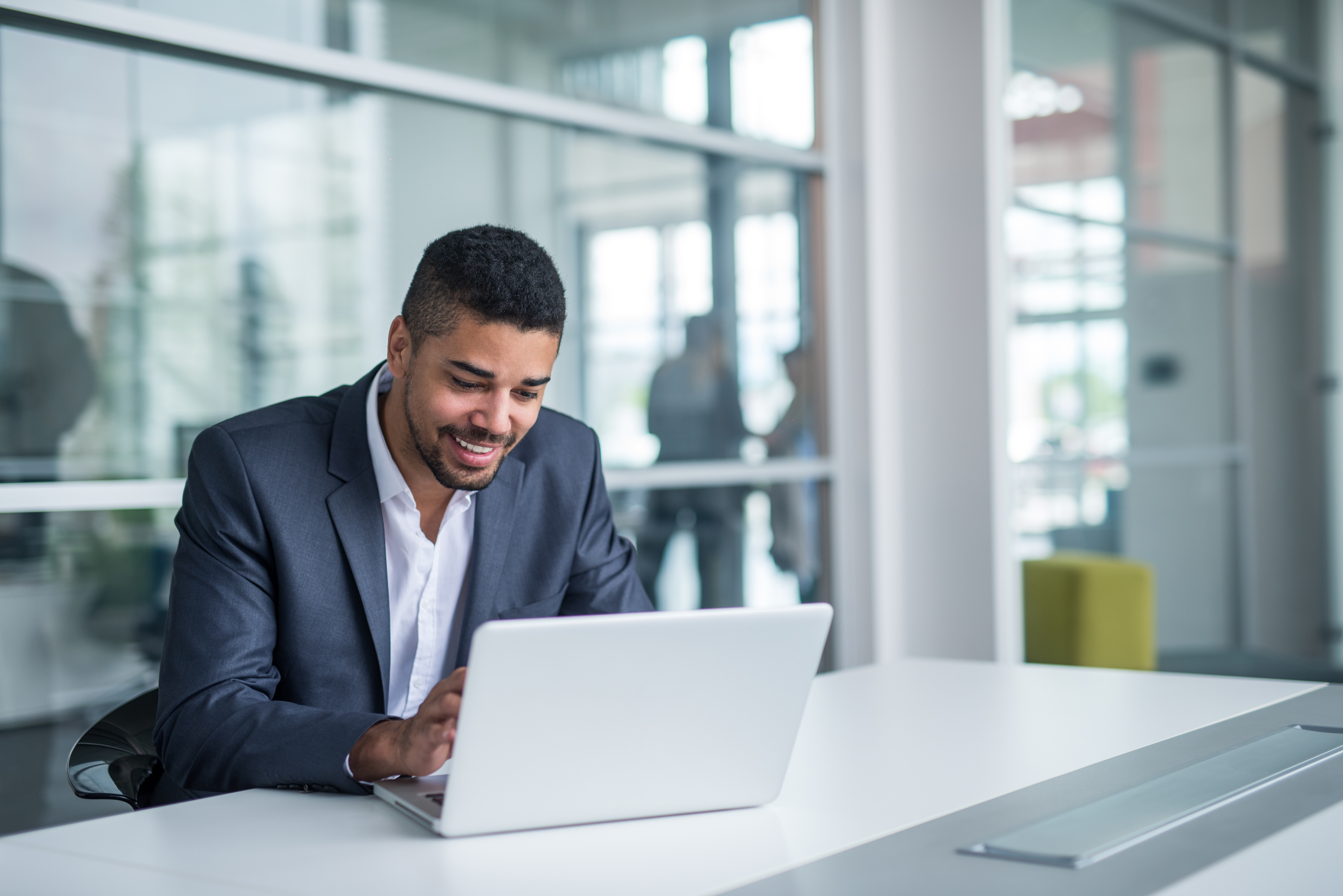 man at computer